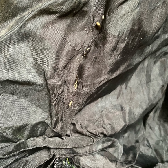 SOLD!!!! Gorgeous vintage black strapless satin and lace full length Ballgown - Picture 13 of 13